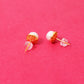 Radiate Elegance – Natural Pearl Stud Earrings in 925 Sterling Silver with Gold Plating
