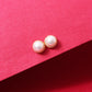 Radiate Elegance – Natural Pearl Stud Earrings in 925 Sterling Silver with Gold Plating