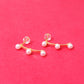 Elevate Your Style – Natural Pearl Linear Bar Earrings in 925 Sterling Silver with Gold Plating