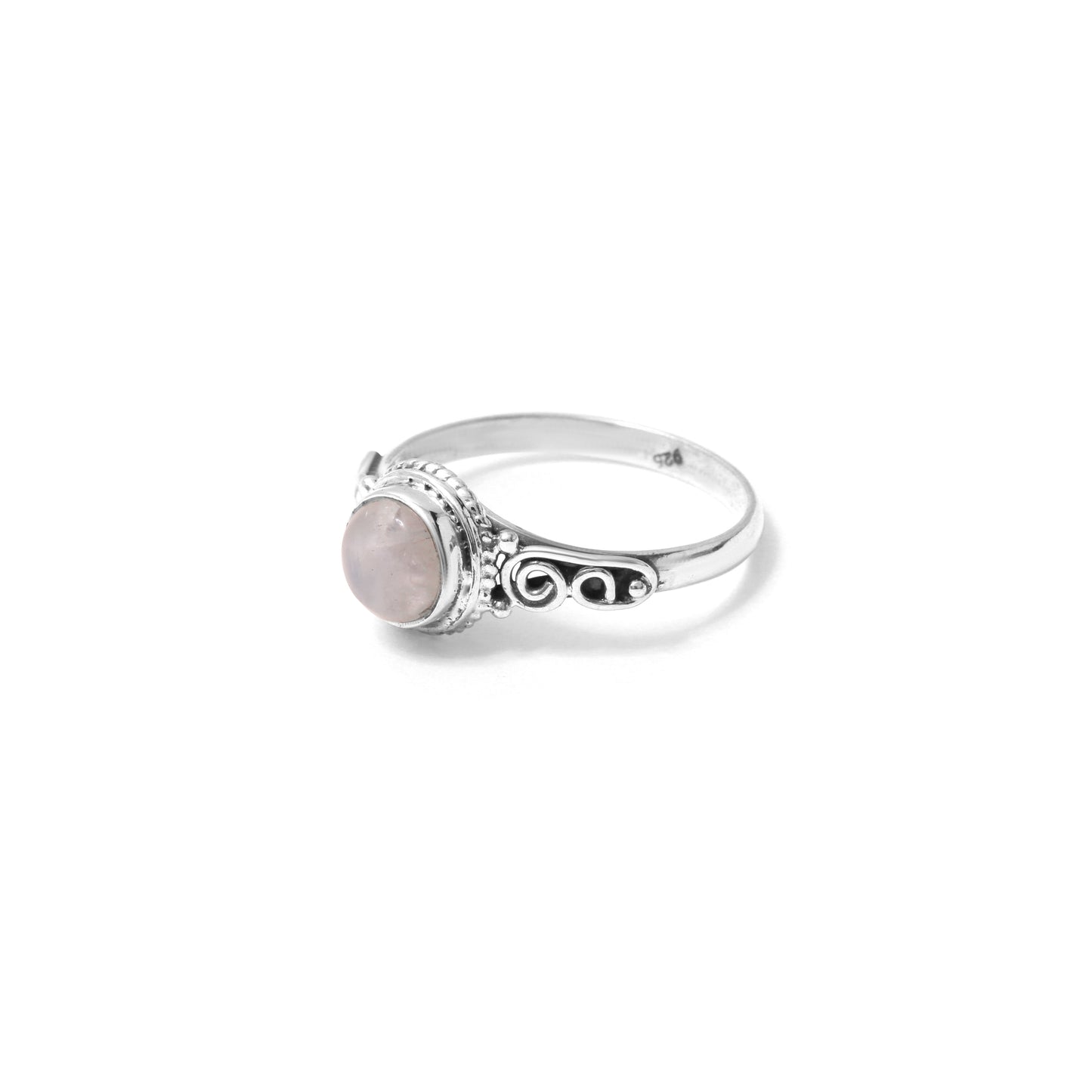 925 Sterling Silver Natural Moonstone Gemstone Ring – Ethereal Glow in Sterling Silver