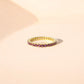 Natural Purple Garnet Eternity Band – 925 Sterling Silver Stacking Ring