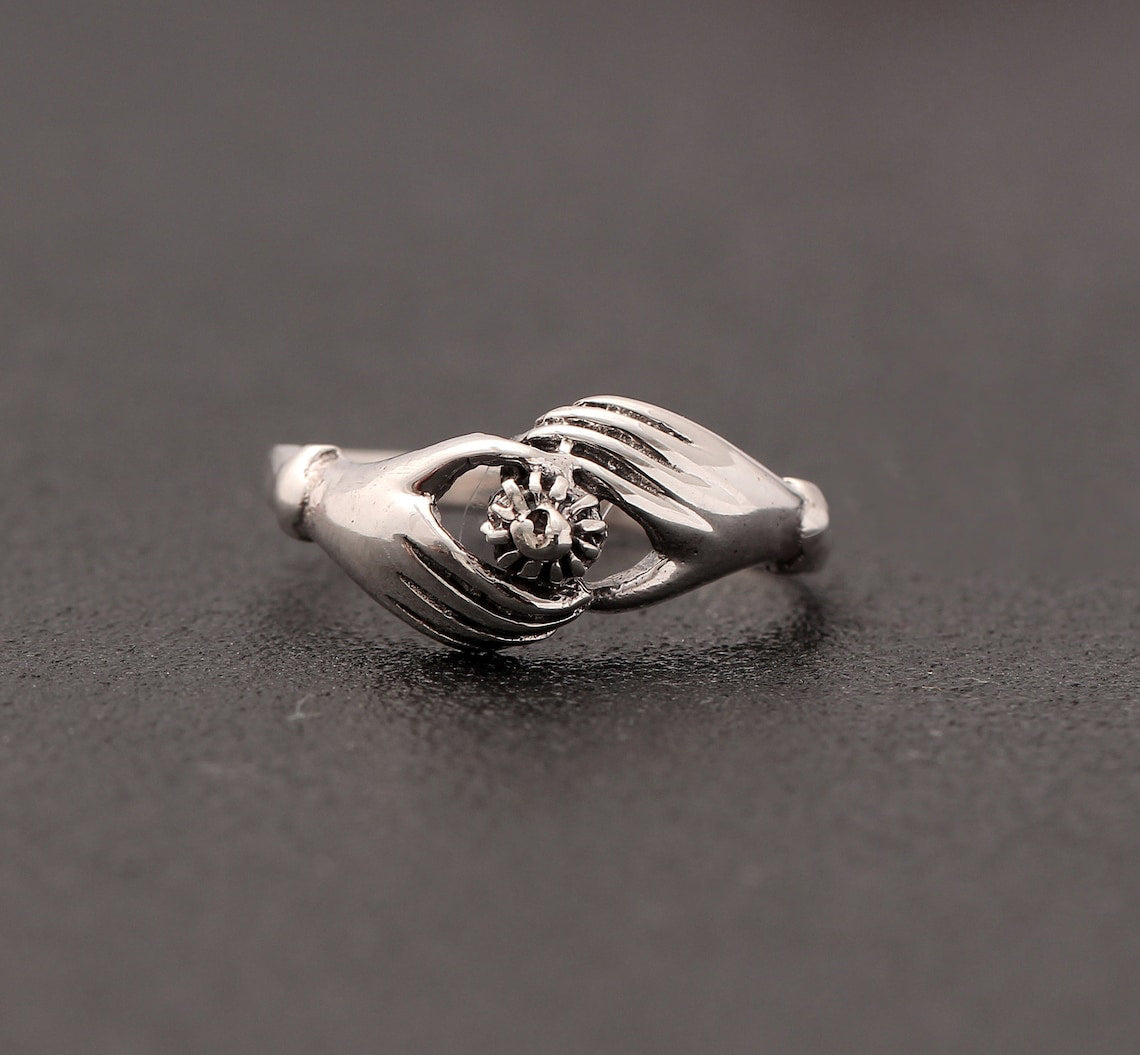 925 Sterling Silver Claddagh Ring Handmade Jewelry