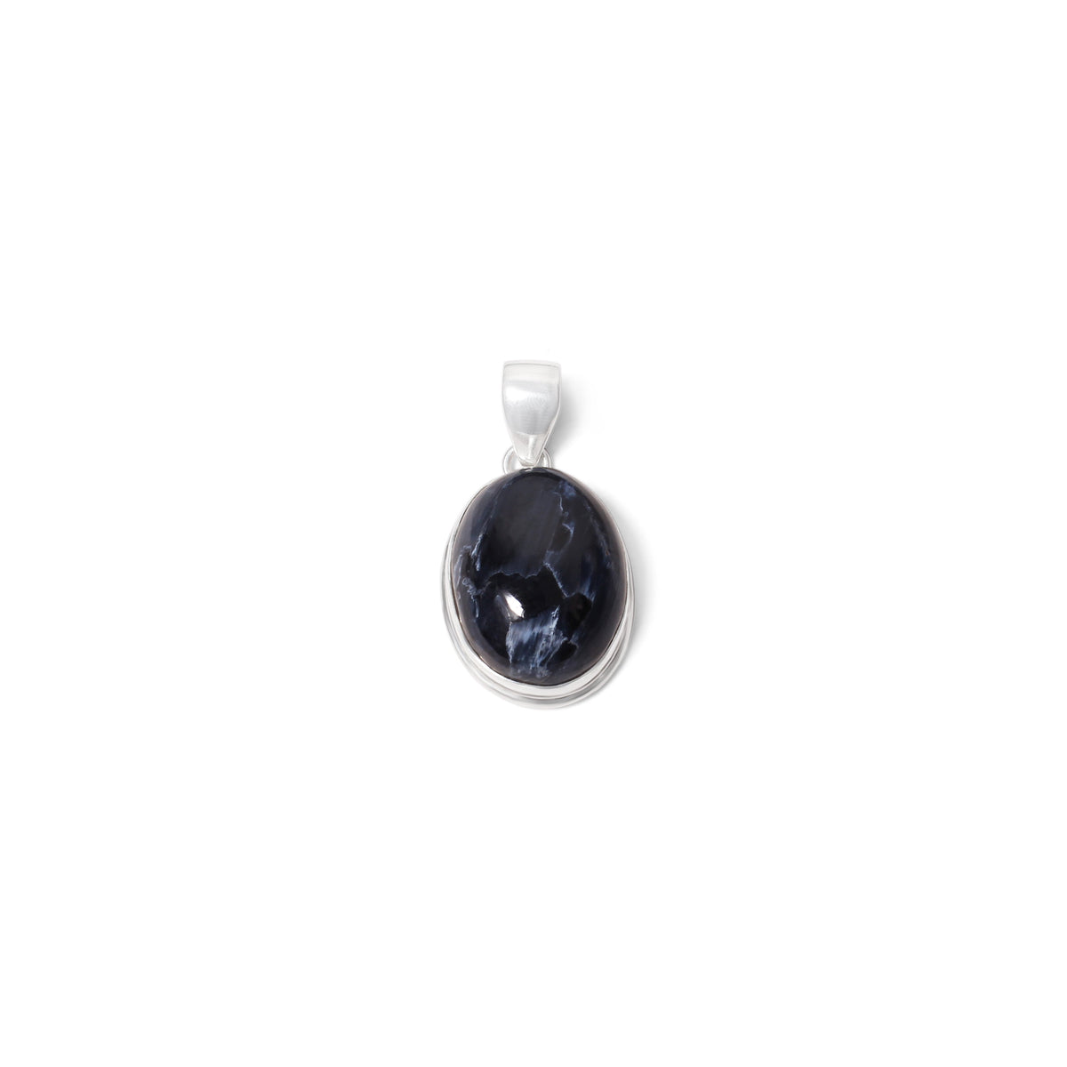 Natural Pietersite Smooth Oval Gemstone Pendant – Protection, Grounding & Inner Strength