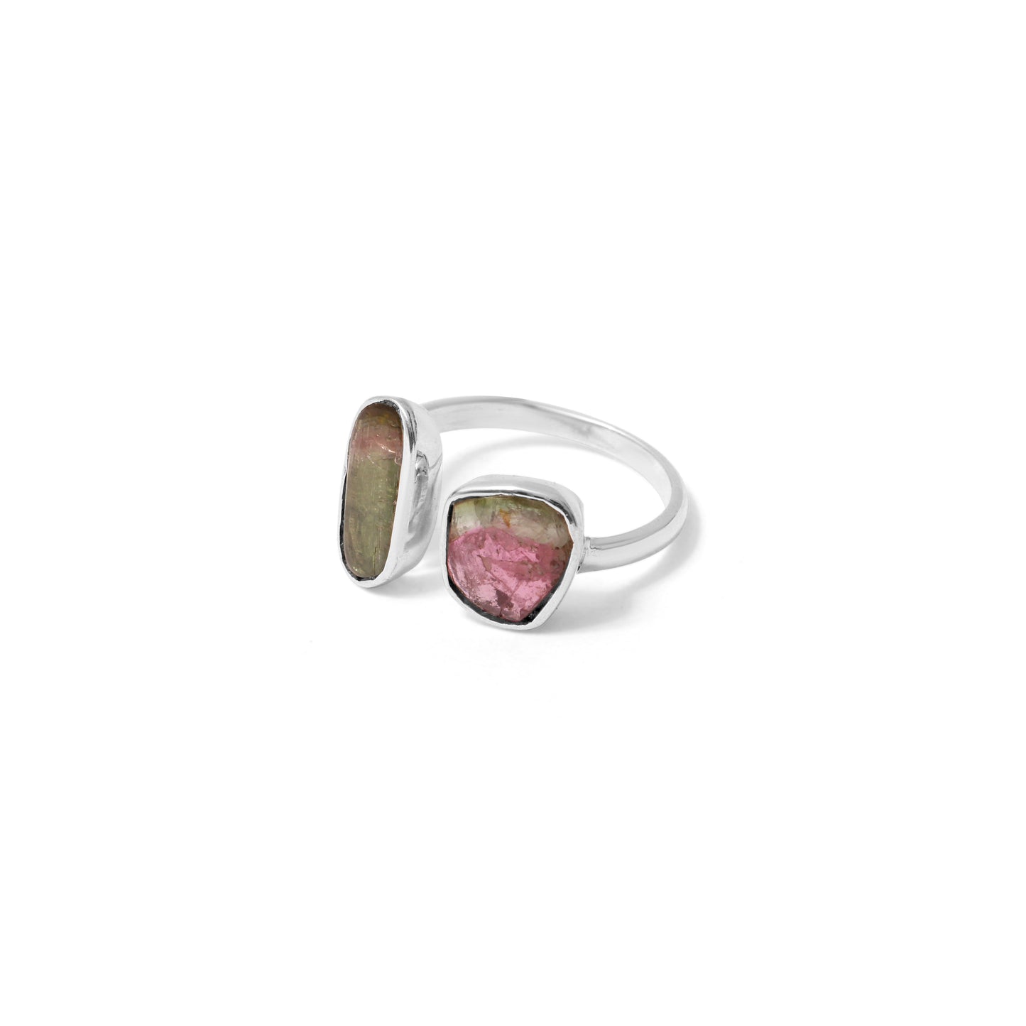 Natural Bio Water Malon Tourmaline Gemstone Ring – Balance, Creativity & Vibrant Style