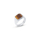 Bold Men's Signet Ring with Natural Tiger Eye Stone – Modern Statement Jewelry