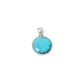 Natural Turquoise Smooth Round Gemstone Pendant – Calming Protection & Positive Energy