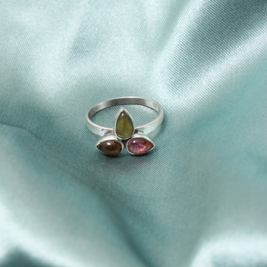 Natural Multi Tourmaline Gemstone Ring – Designed for Vibrant Elegance