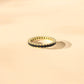 Natural Black Spinel Eternity Ring – 925 Sterling Silver Stacking Band