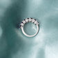 925 Sterling Silver Natural Amethyst Half Eternity Ring – Calm, Clarity & Inner Strength