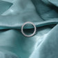 925 Sterling Silver Aquamarine Eternity Band Ring – Elegant, Timeless & Natural Beauty