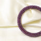 Natural Amethyst Beaded Bangle/Bracelet - Handcrafted Elegance & Passionate Energy