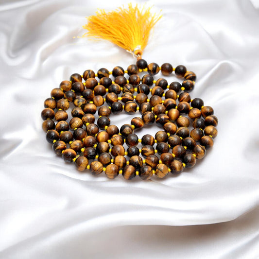 Tiger Eye Japa Mala - Empowerment & Grounding Healing Beads