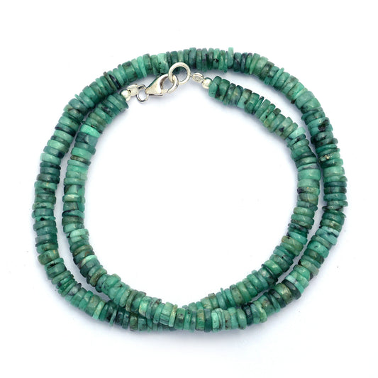 Birthstone Emerald Tire Beaded Necklace