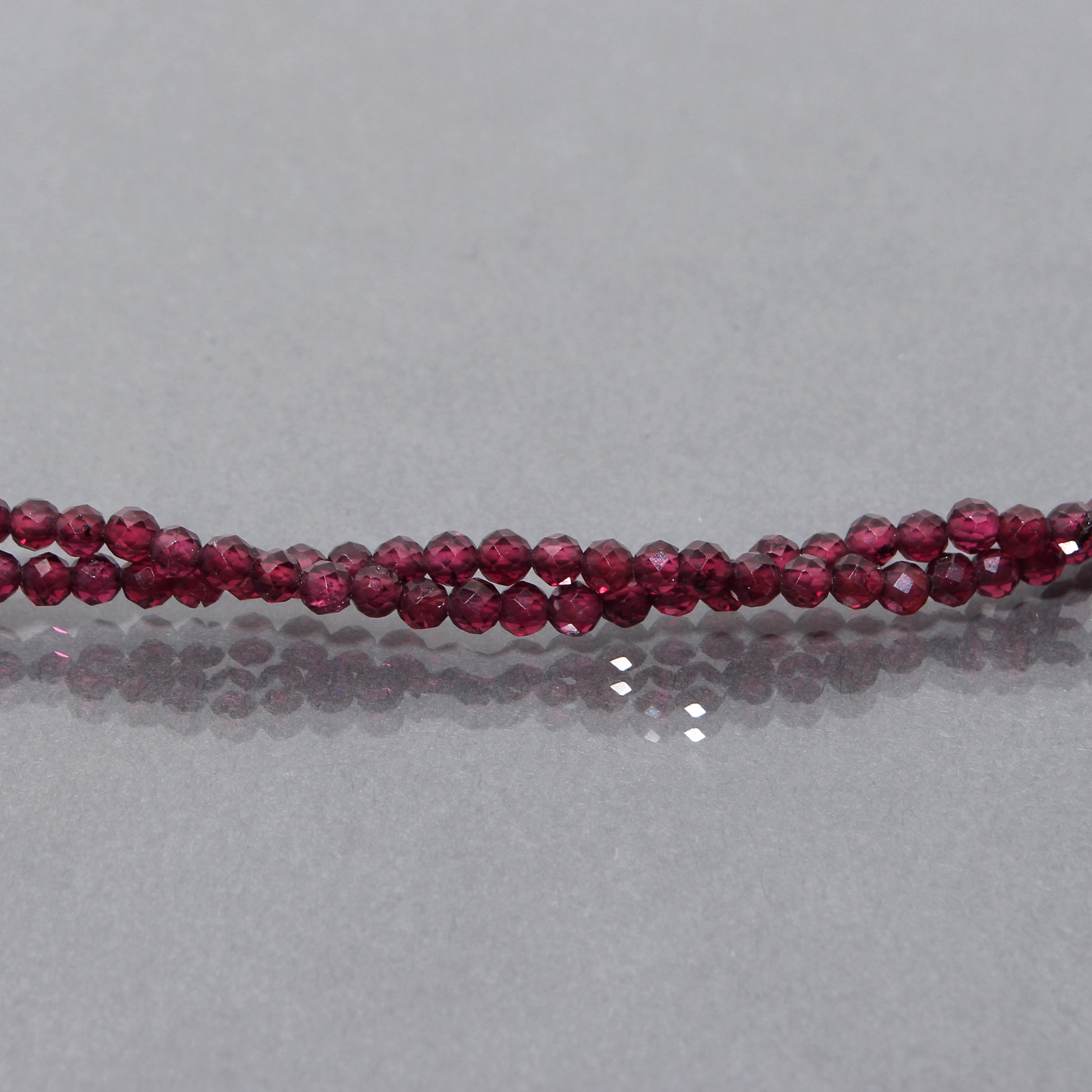  Rhodolite Garnet faceted beads necklace