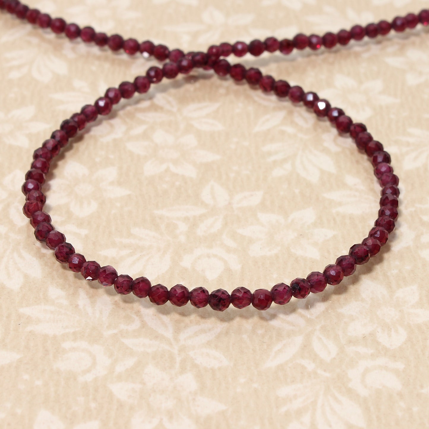 Garnet Beaded Necklace women jewelry