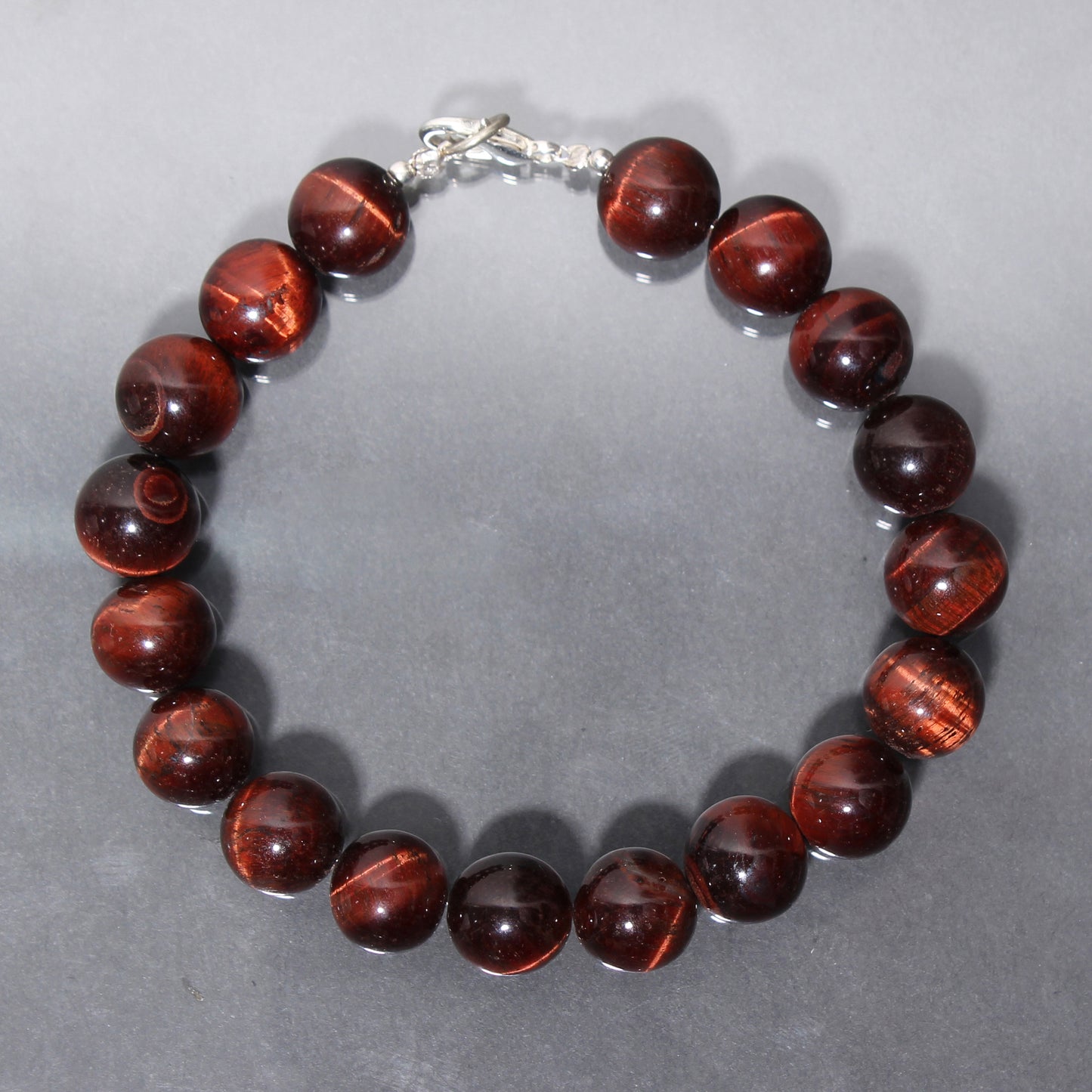 Very Rare Red Tiger's Eye Gemstone Round Beads Bracelet | Dragon's Eye Gemstone Bracelet
