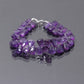 Natural Purple Amethyst Fancy Bracelet with silver lock