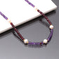 Amethyst and Garnet Beaded Necklace