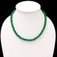 Green Onyx Beaded Smooth Round Gemstone Necklace