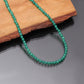 AAA++ Green Onyx Beaded Smooth Round Gemstone Jewelry Necklace