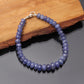 tanzanite rondelle beads bracelets with 925 silver lock