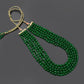 Green Quartz Gemstone 5 Layers Royal Sarafa Necklace 16 Inches