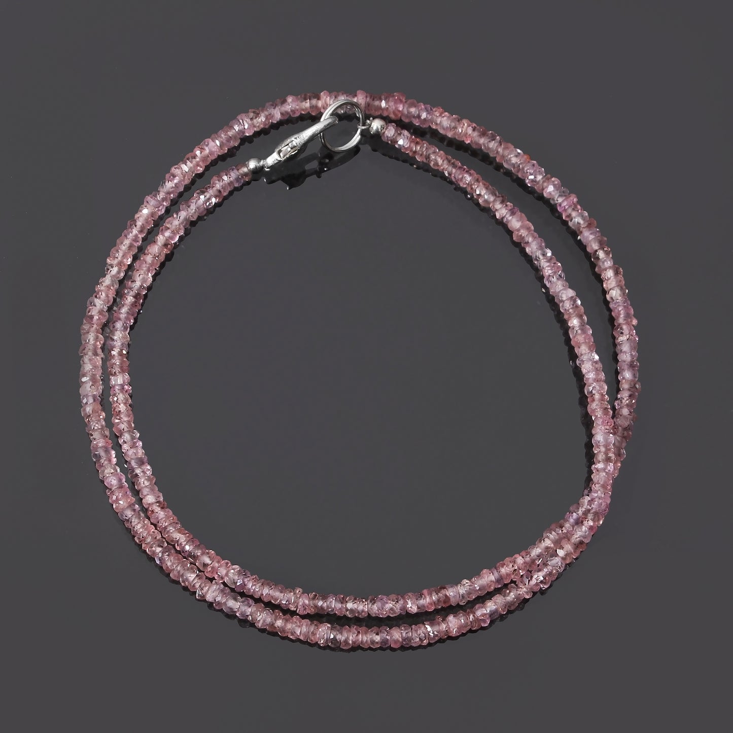 Natural AAA Grade Quality Pink Sapphire Necklace - Handcrafted with 2.5-4mm Sapphire Beads