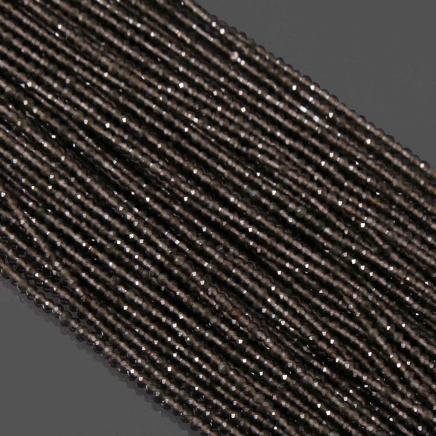 Natural Smoky Quartz Gemstone Beads Strand 12.5 Inches – 2.5-3mm Beads for Jewelry Making