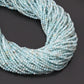 Natural Aquamarine Gemstone Beads Strand – 2.5-3mm Round for Crafting and Jewelry Design