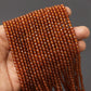 Natural Hessonite Gemstone Beads Strand 12.5 Inches – 4mm Round for Jewelry Making and Crafting