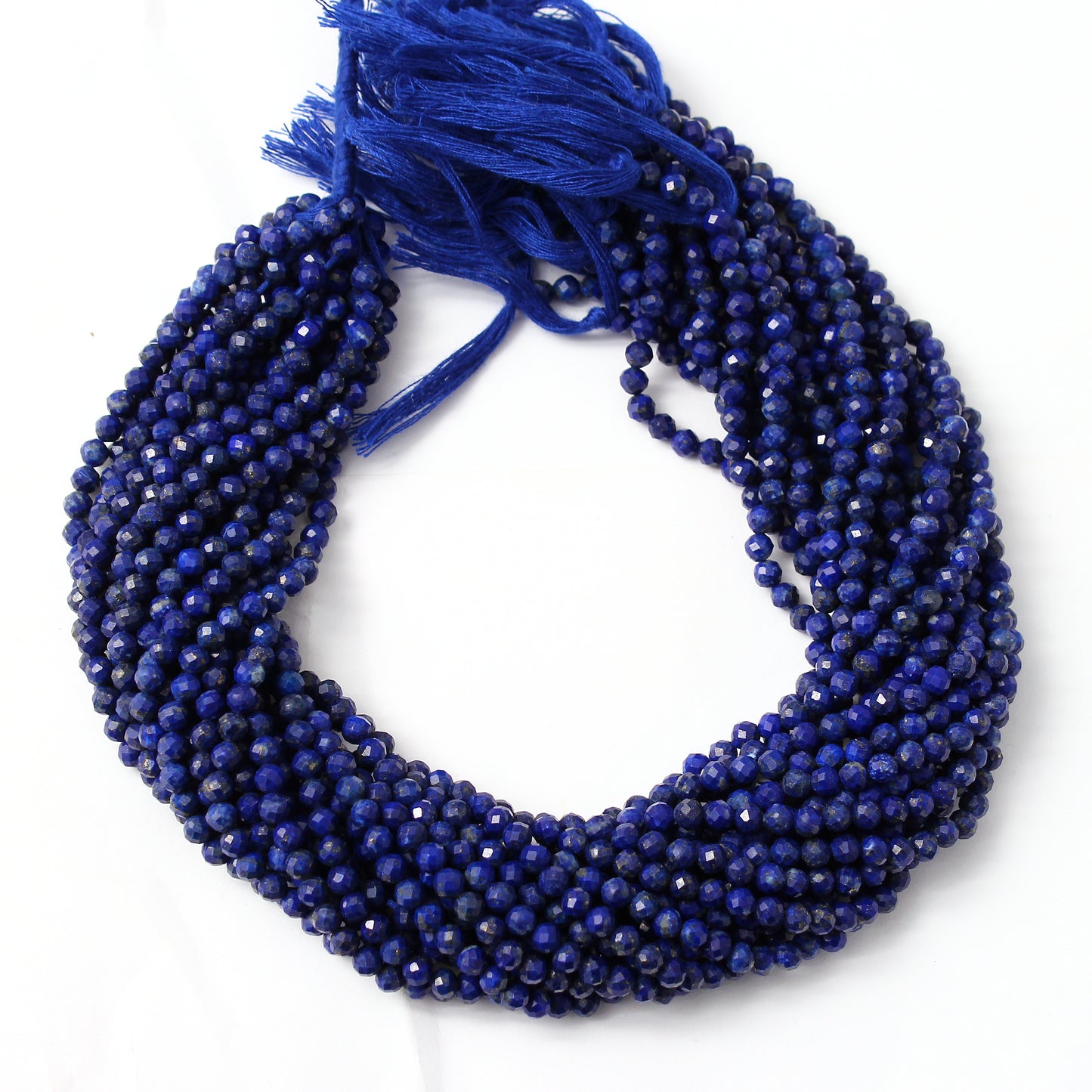 Natural Multi Lapis Lazuli Gemstone Beads Strand – 4mm Round for Jewelry Making and Crafting