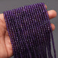 Natural Amethyst Gemstone Beads Strand 12.5 Inches – 4mm Round for Jewelry Making and Crafting