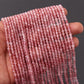 Strawberry Quartz Beads Strand 12.5 Inches – 4mm Round for Handmade Jewelry Designs