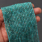 Natural 4mm Aquamarine Beads Strand – 12.5 Inches for Custom Jewelry Designs