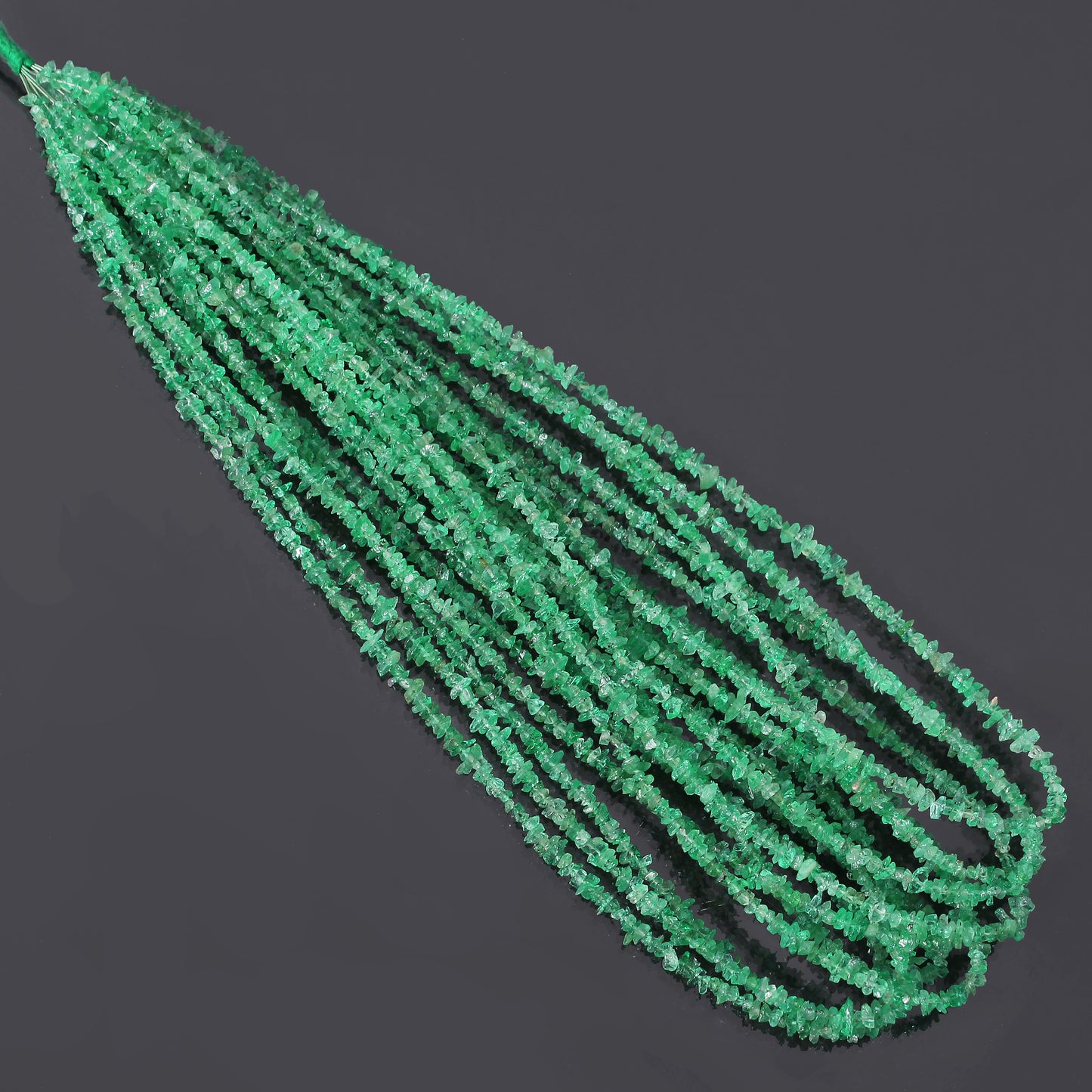 Create Stunning Jewelry with Natural Emerald Uncut Chip Beads – 16" Strand (3-4mm)