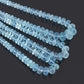 Elevate Your Creations with Natural Aquamarine Smooth Rondelle Beads – 16" Strand