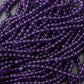 Natural Amethyst Smooth Round Gemstone Beads Strand – 13" Length