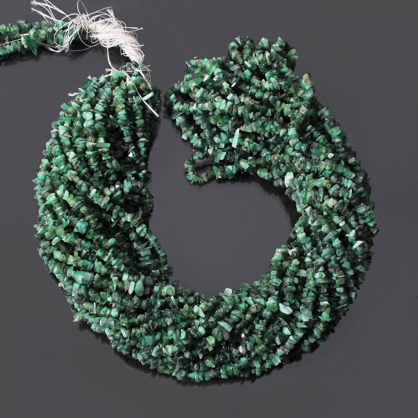 Natural Emerald Uncut Chips Gemstone Beads Strand – Unique Beads for Jewelry Creation