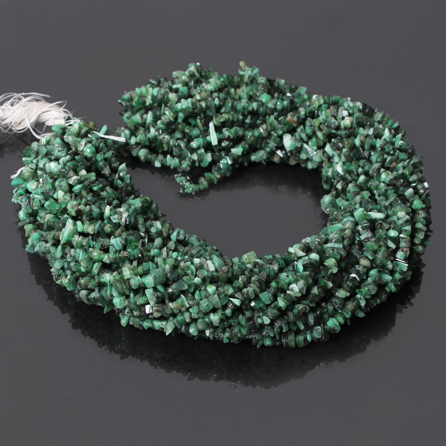 Natural Emerald Uncut Chips Gemstone Beads Strand – Unique Beads for Jewelry Creation