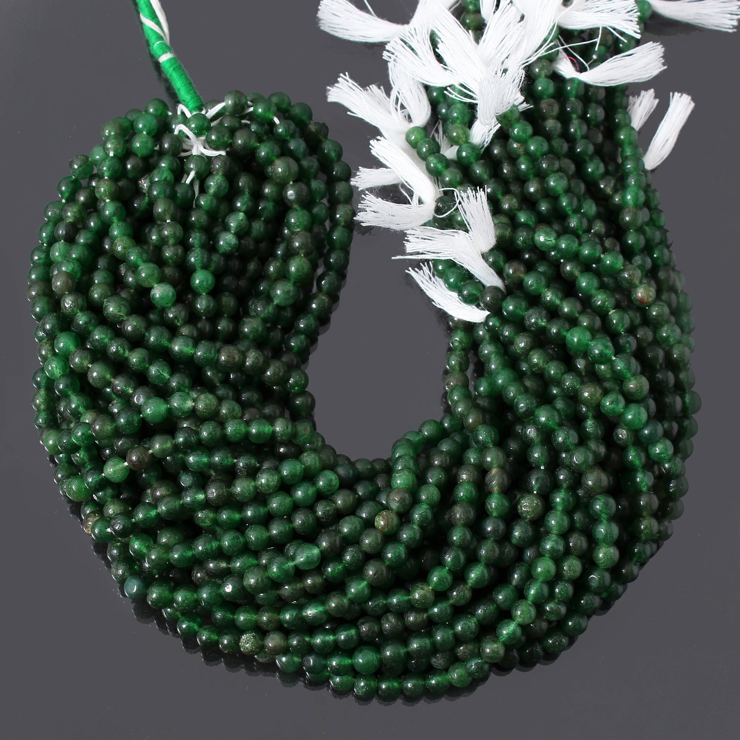 Natural Green Aventurine Smooth Round Gemstone Beads Strand – Perfect for Jewelry Making