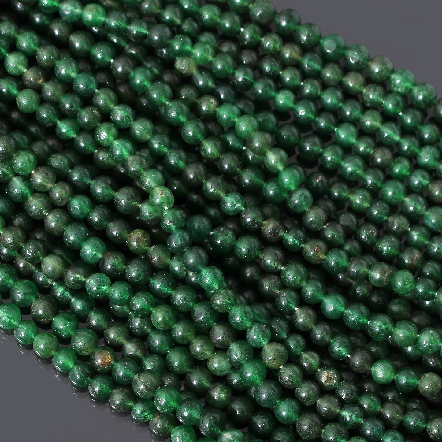 Natural Green Aventurine Smooth Round Gemstone Beads Strand – Perfect for Jewelry Making