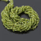 Natural Green Peridot Uncut Chips Gemstone Beads Strand – Vibrant Raw Beads for Crafting