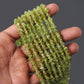 Natural Green Peridot Uncut Chips Gemstone Beads Strand – Vibrant Raw Beads for Crafting