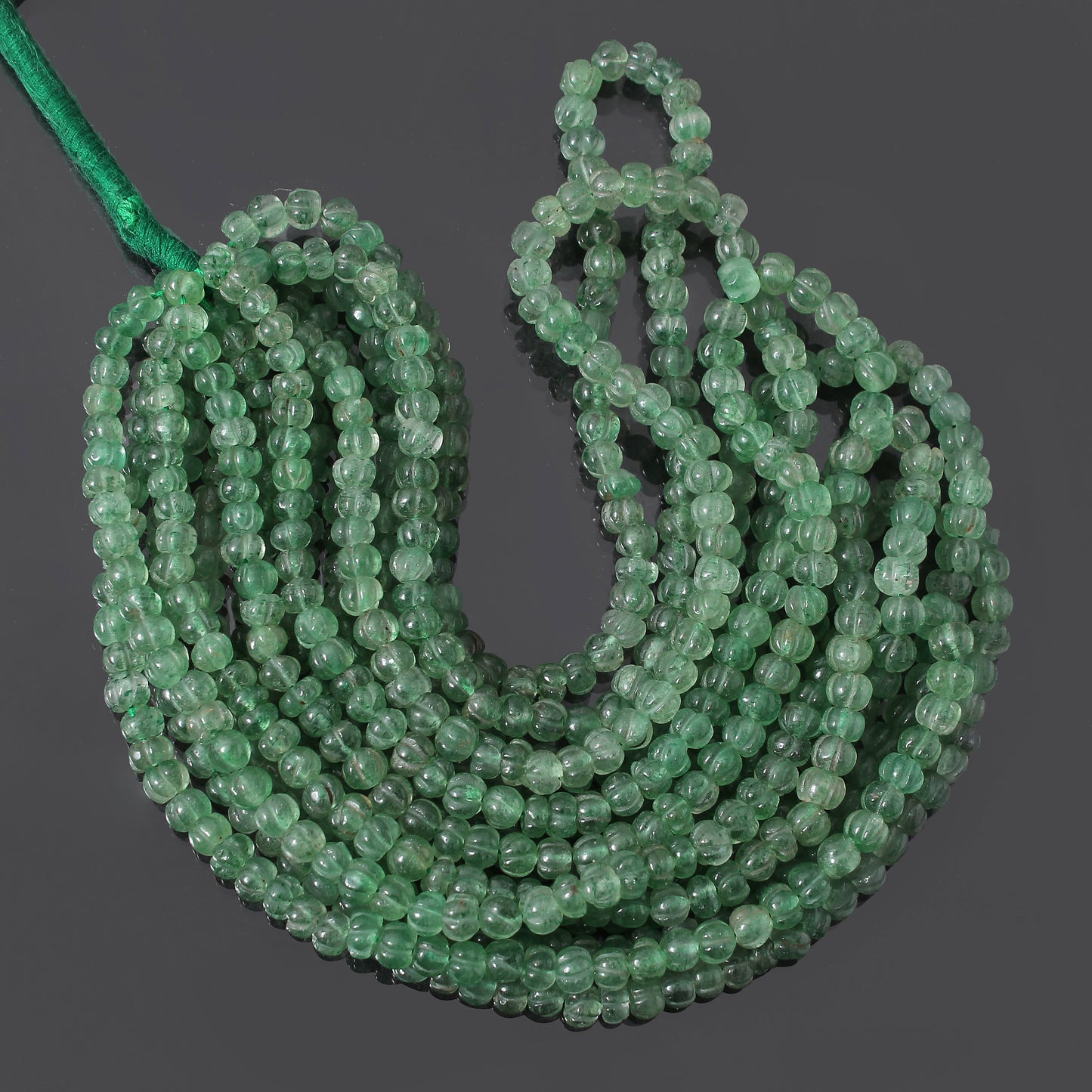 Natural Green Aventurine Watermelon Shape Gemstone Beads Strand – Elegant and Versatile