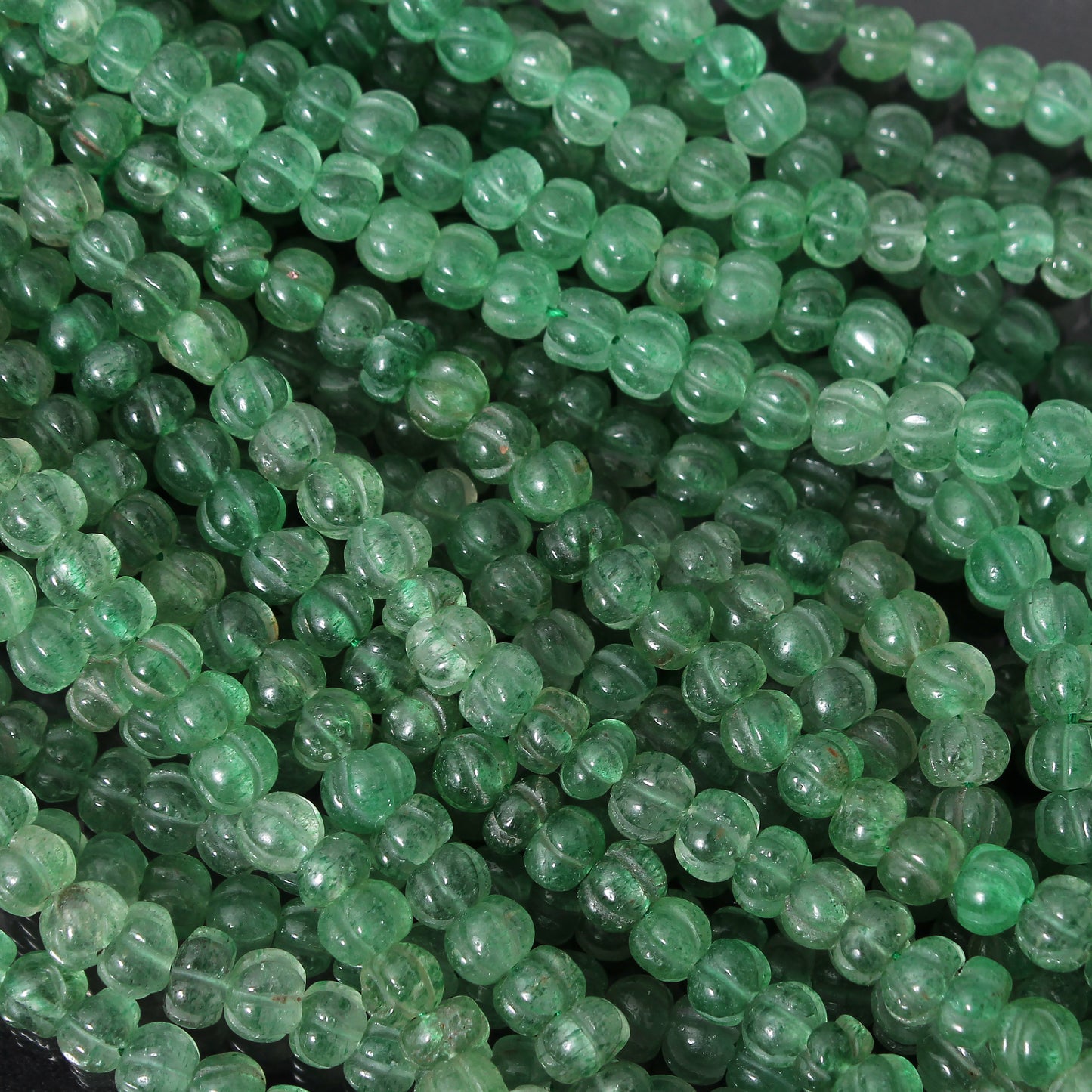 Natural Green Aventurine Watermelon Shape Gemstone Beads Strand – Elegant and Versatile