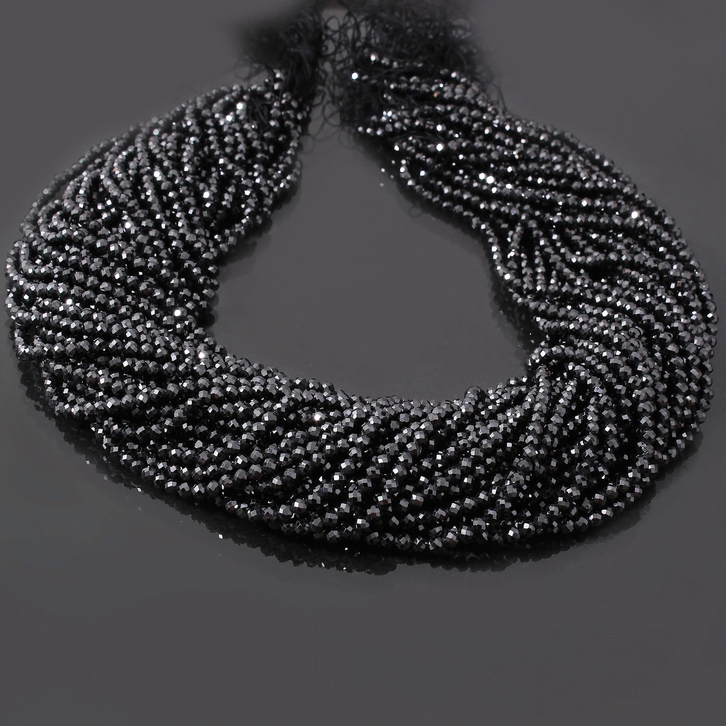 Natural Black Cubic Zircon Gemstone Beads Strand – Elevate Your Jewelry Designs