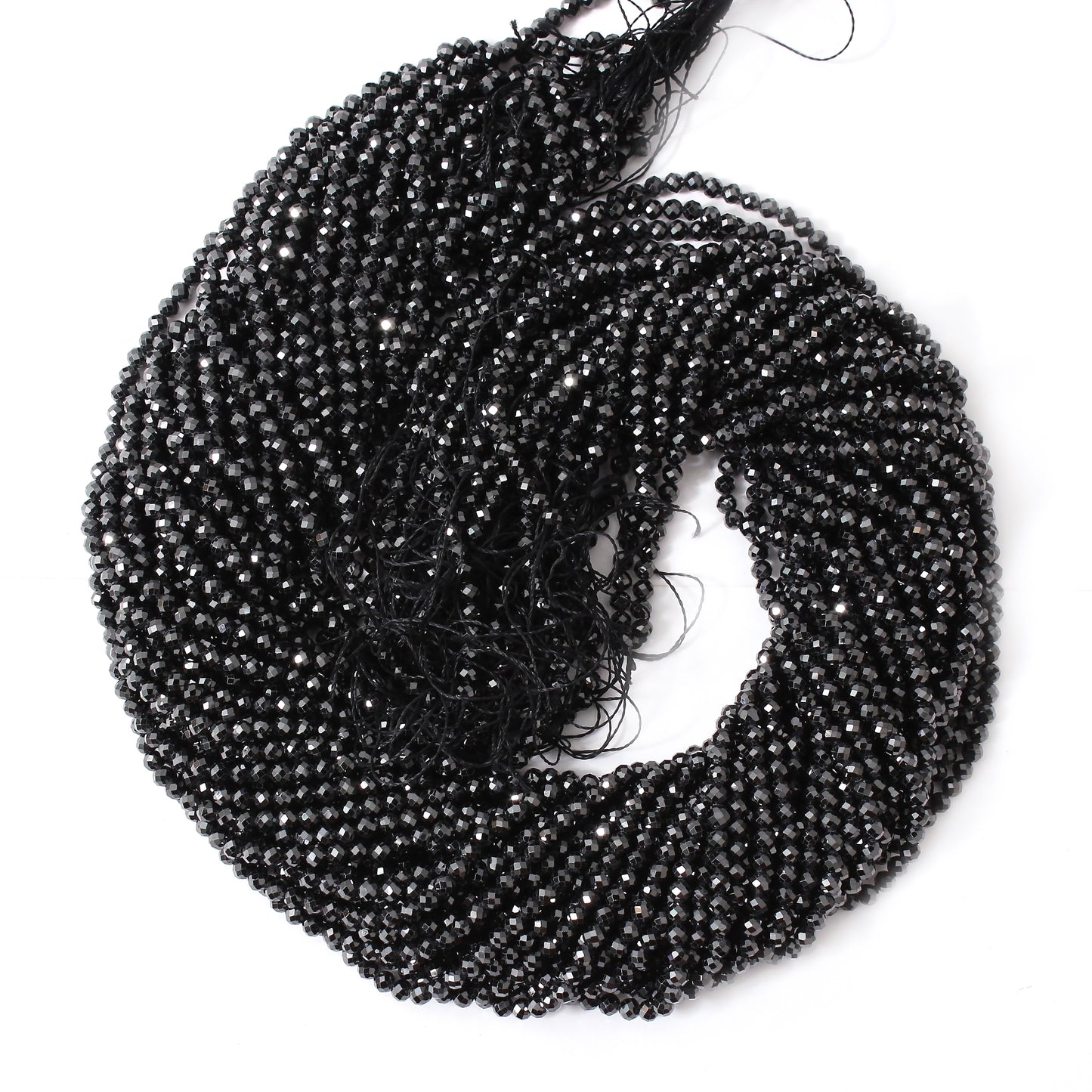 Natural Black Cubic Zircon Gemstone Beads Strand – Elevate Your Jewelry Designs