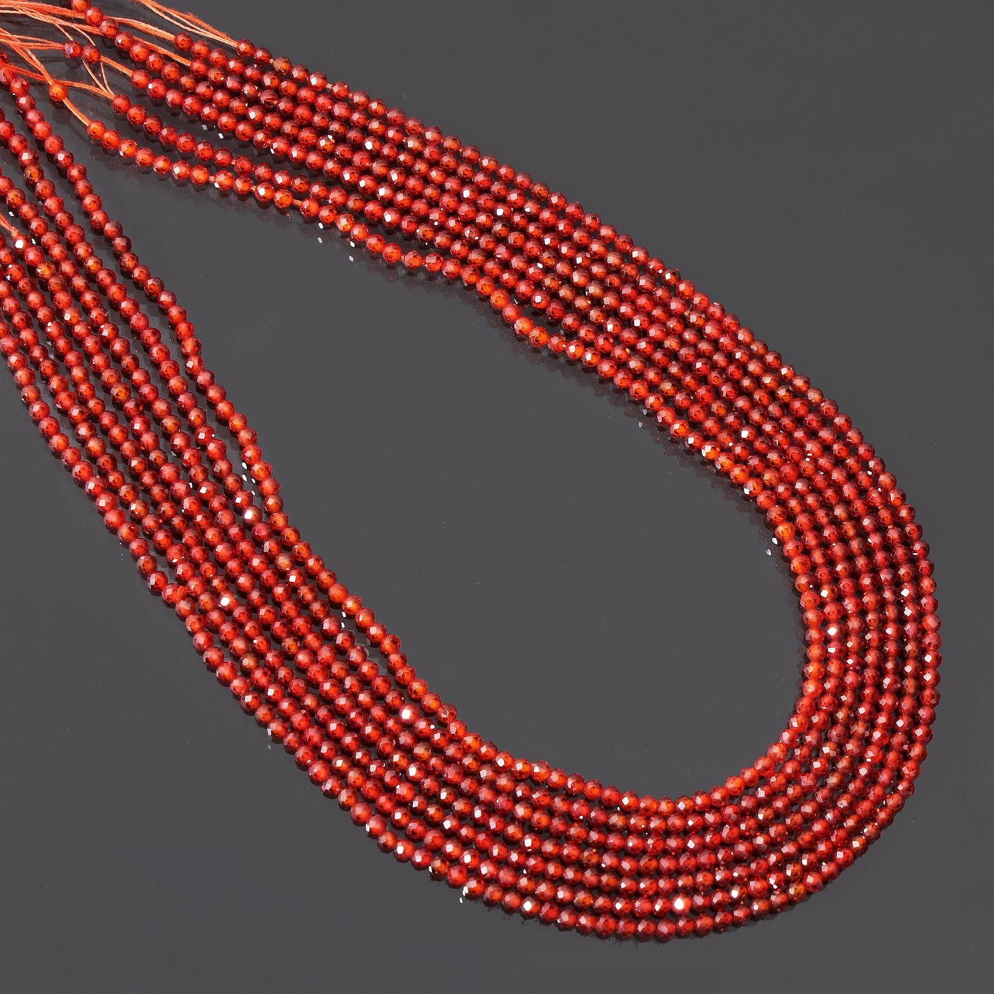 Natural Red Cubic Zircon Gemstone Beads Strand – Ignite Your Jewelry Designs