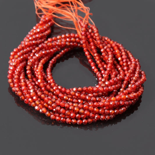 Natural Red Cubic Zircon Gemstone Beads Strand – Ignite Your Jewelry Designs