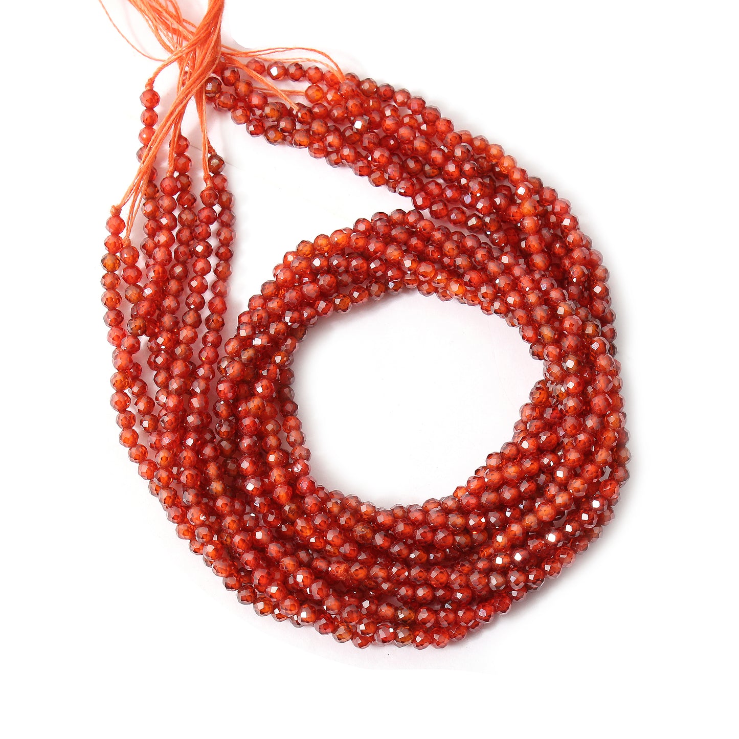 Natural Red Cubic Zircon Gemstone Beads Strand – Ignite Your Jewelry Designs